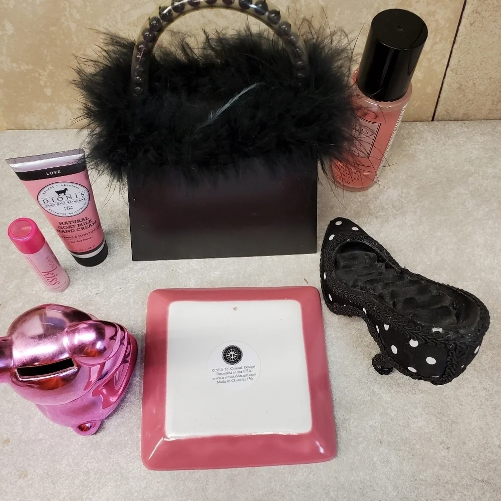 💍💰🔖 Pink & Black Bundle of items Set